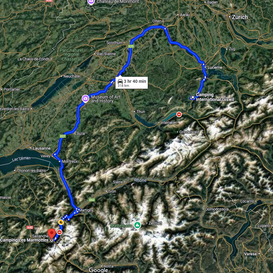 Ruta a Giswil